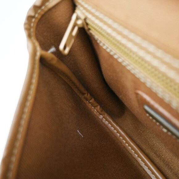 CHRISTIAN DIOR Logo Honeycomb Mini Shoulder Bag PVC Leather Brown GHW - Picture 11 of 13